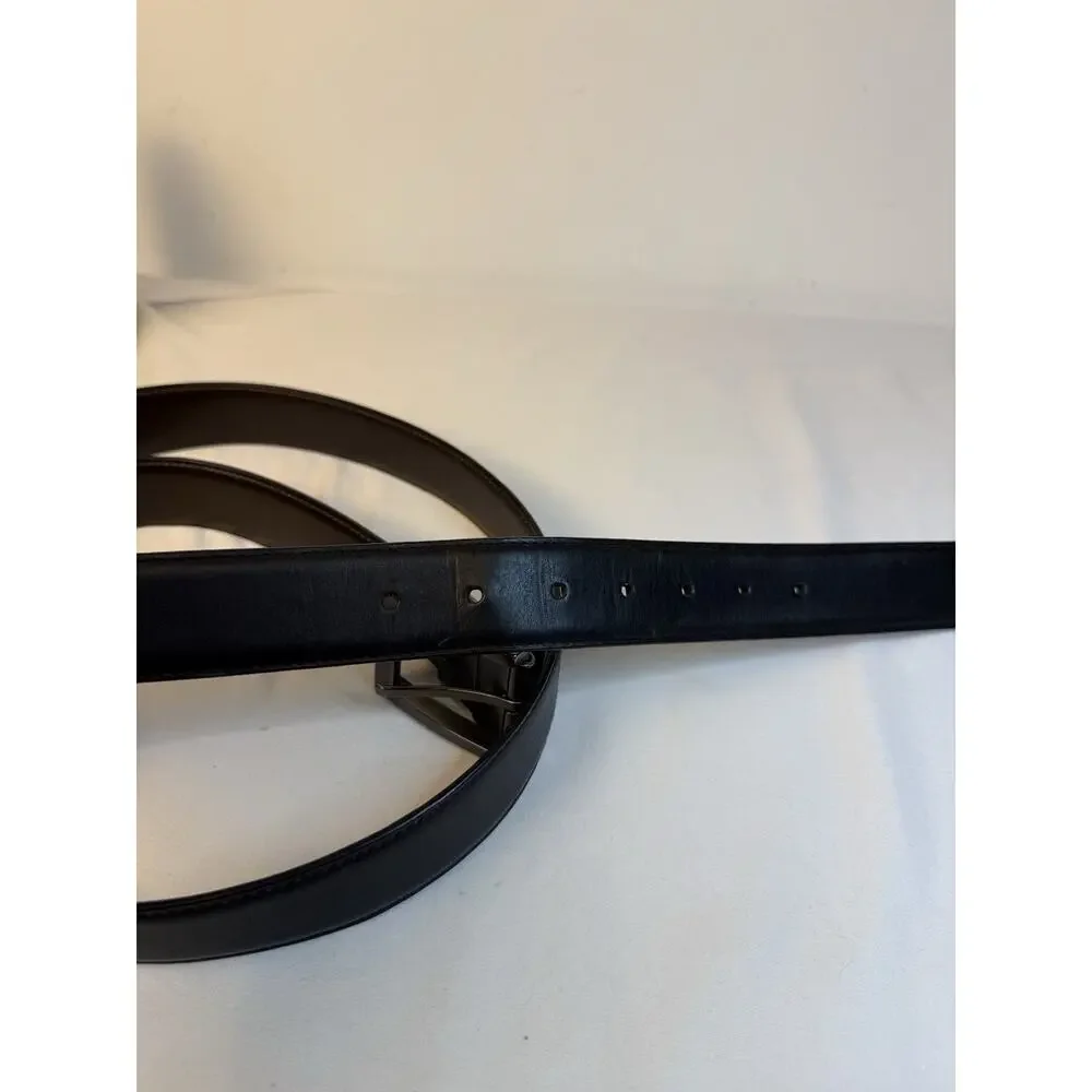 Men’s CFF Faux Black Leather Belt Size 54/56 1 1/2 Width